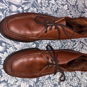 Russell Moccasins brown leather boots